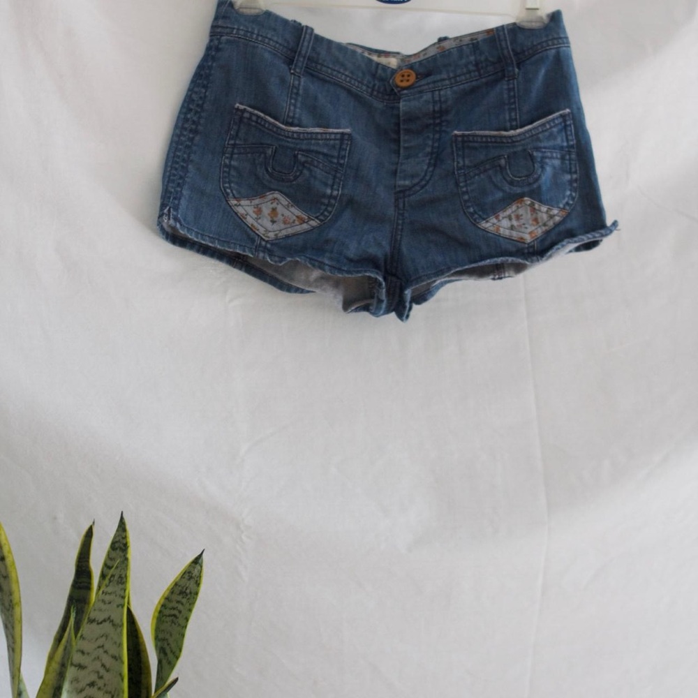 Women's Blue Denim Short Shorts